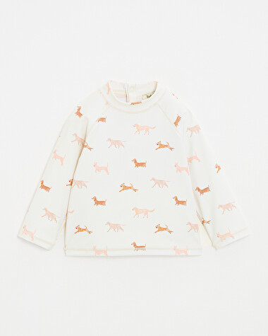 Anti-UV swim tee-shirt Dog print  Natalys