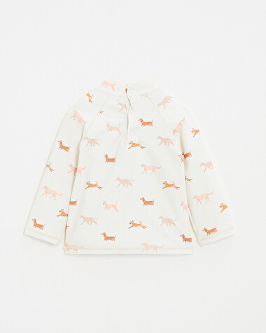 Anti-UV swim tee-shirt Dog print  Natalys