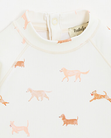 Anti-UV swim tee-shirt Dog print  Natalys