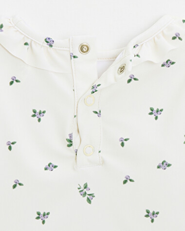 Anti-UV swim tee-shirt Blueberry print  Natalys