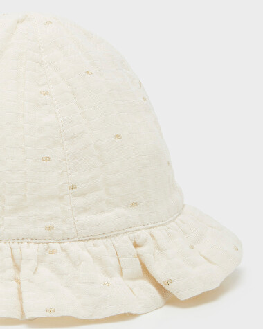 Polka dot hat Off-white colour  Natalys