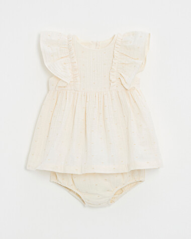 Polka dot dress Off-white colour  Natalys
