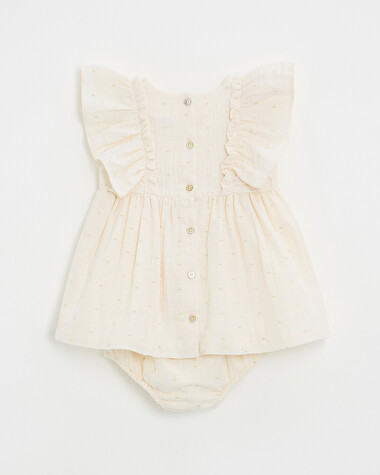 Polka dot dress Off-white colour  Natalys