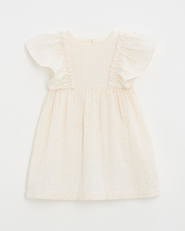 Kid's polka dot dress Off-white colour  Natalys