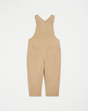 Long velvet overalls Camel colour Natalys