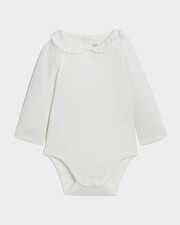Claudine collar bodysuit Off-white colour  Natalys
