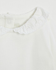 Claudine collar bodysuit Off-white colour  Natalys