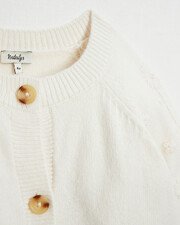 Embroidered knitted cardigan Off-white colour Natalys