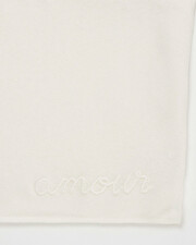 Merino wool blanket Off-white colour Natalys