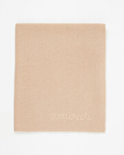 Merino wool blanket Camel colour  Natalys