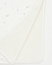 Fur-lined blanket Boat print  Natalys