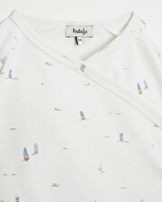 Crossed onesie Boat print  Natalys