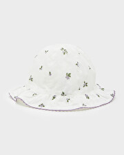 Blueberry-print hat White colour  Natalys
