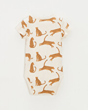 Short-sleeved bodysuit Leopard print  Natalys