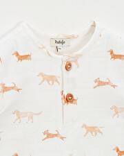 Short-sleeved shirt Dog print  Natalys