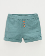 Kid' cotton gauze shorts Mint green colour Natalys