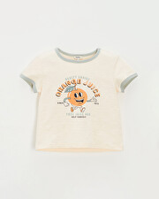 Kid' short-sleeved tee-shirt Off-white colour Natalys
