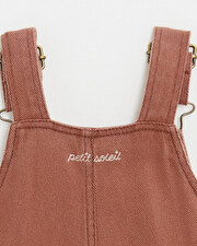 Long twill dungarees Rust colour  Natalys
