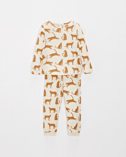 Kid's lightweight cotton 2-piece pyjamas Leopard print  Natalys