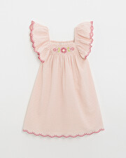 Kid's gingham dress Chalk colour  Natalys