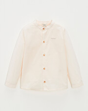 Kid' seersucker shirt Off-white colour  Natalys
