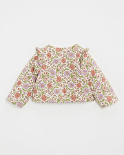 Floral print jacket Lurex stripes Natalys