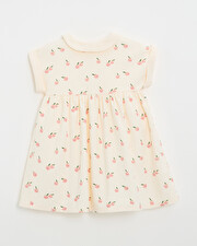 Kid' short-sleeved terrycloth dress Apple print  Natalys