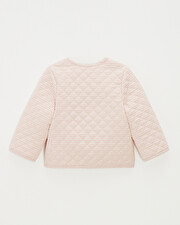 Kid's embroidered gingham jacket Vichy chalk colour Natalys