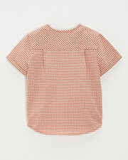 Kid' short-sleeved shirt Vichy light beige colour  Natalys