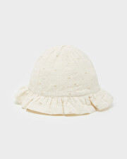 Polka dot hat Off-white colour  Natalys