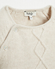 Merino wool knitted set Mottled beige colour  Natalys