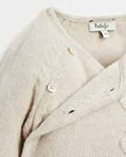Merino wool knitted set Mottled beige colour  Natalys