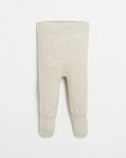 Merino wool knitted set Mottled beige colour  Natalys