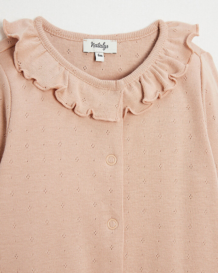 Fancy ribbed onesie Dark pink colour  Natalys