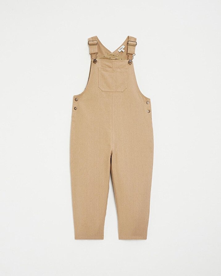 Long velvet overalls Camel colour Natalys