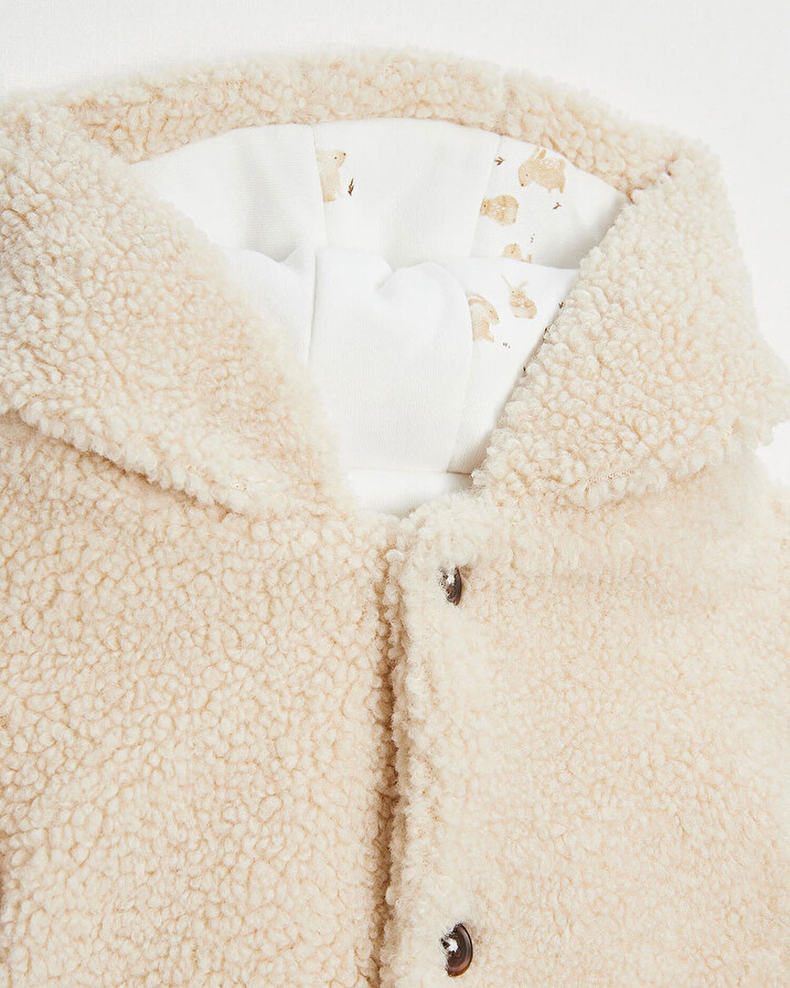 Faux fur jacket Natural colour  Natalys