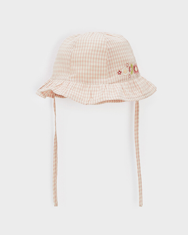 Gingham hat Chalk colour  Natalys
