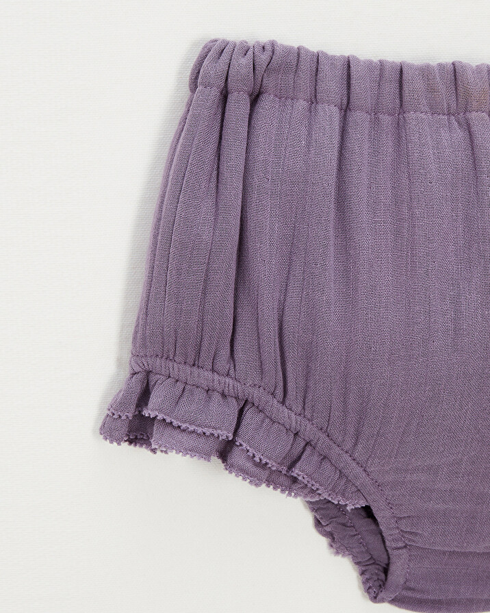Cotton gauze bloomer Purple colour Natalys