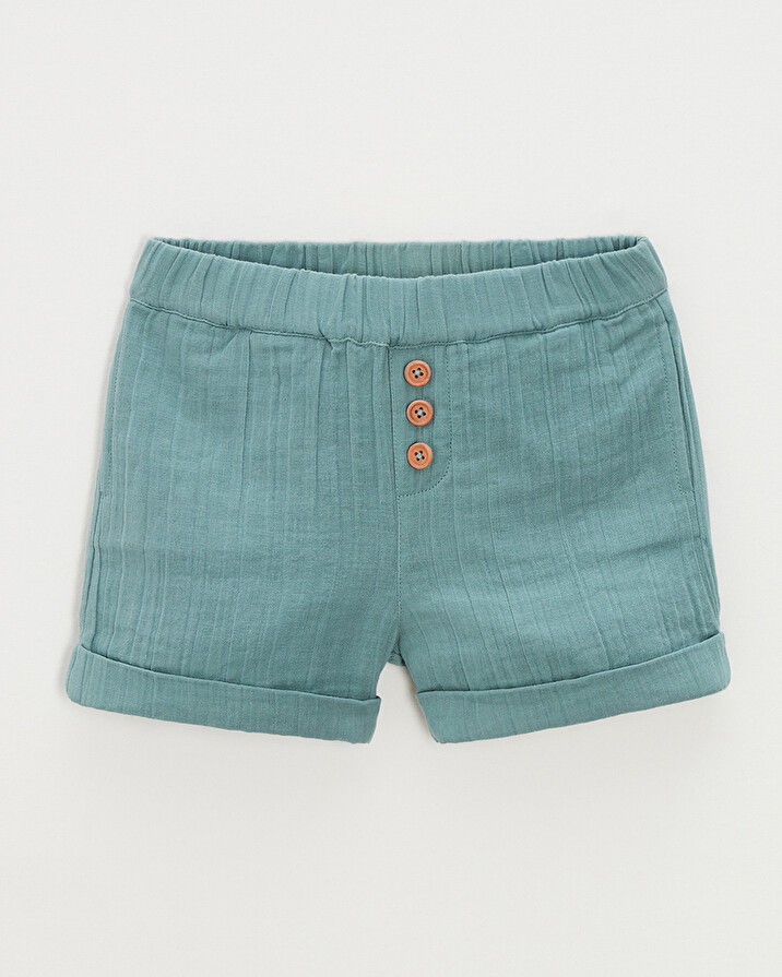 Kid' cotton gauze shorts Mint green colour Natalys