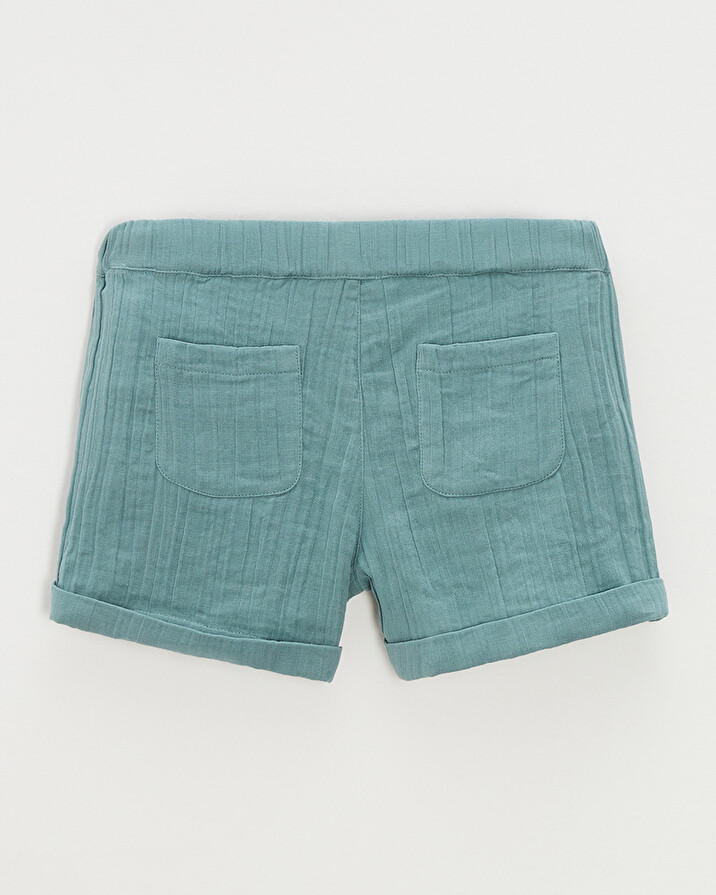 Kid' cotton gauze shorts Mint green colour Natalys