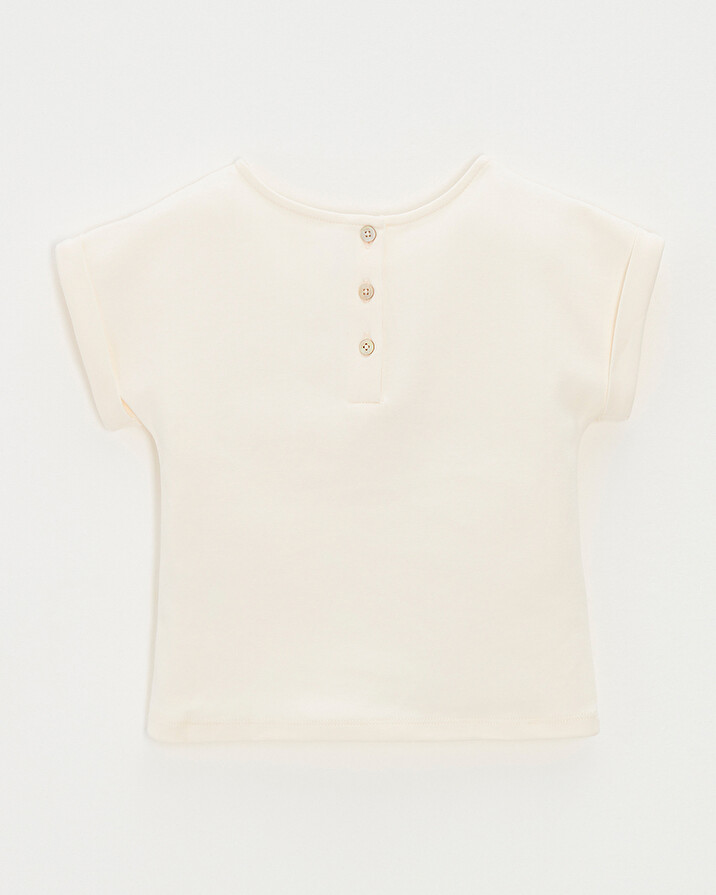 Kid' short-sleeved tee-shirt Embroidered chalk colour Natalys