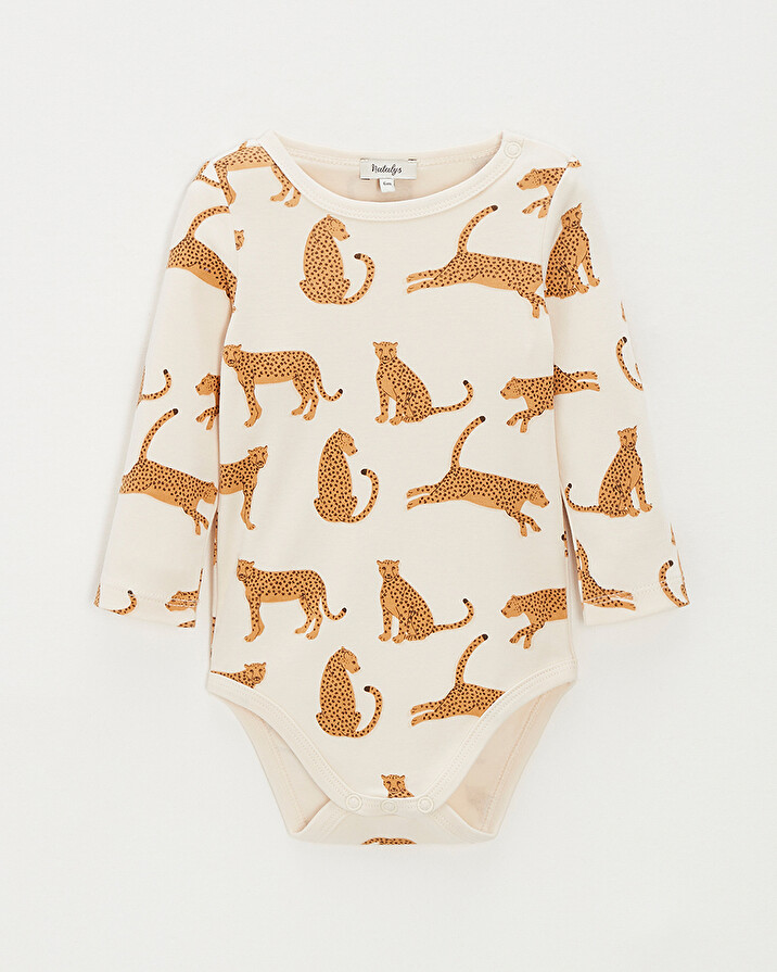 Short-sleeved bodysuit Leopard print  Natalys