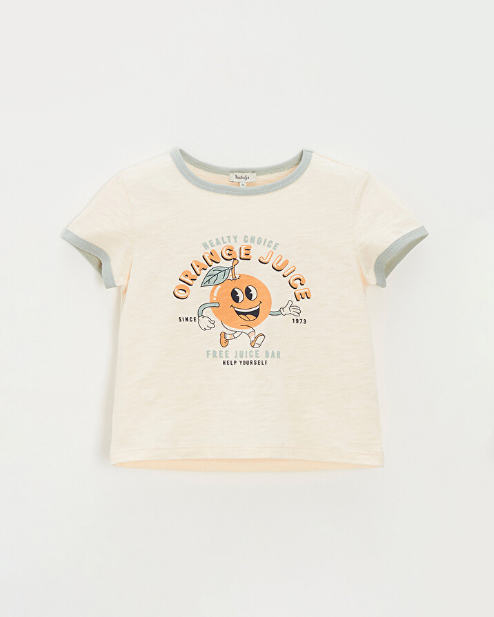 Kid' short-sleeved tee-shirt Off-white colour Natalys