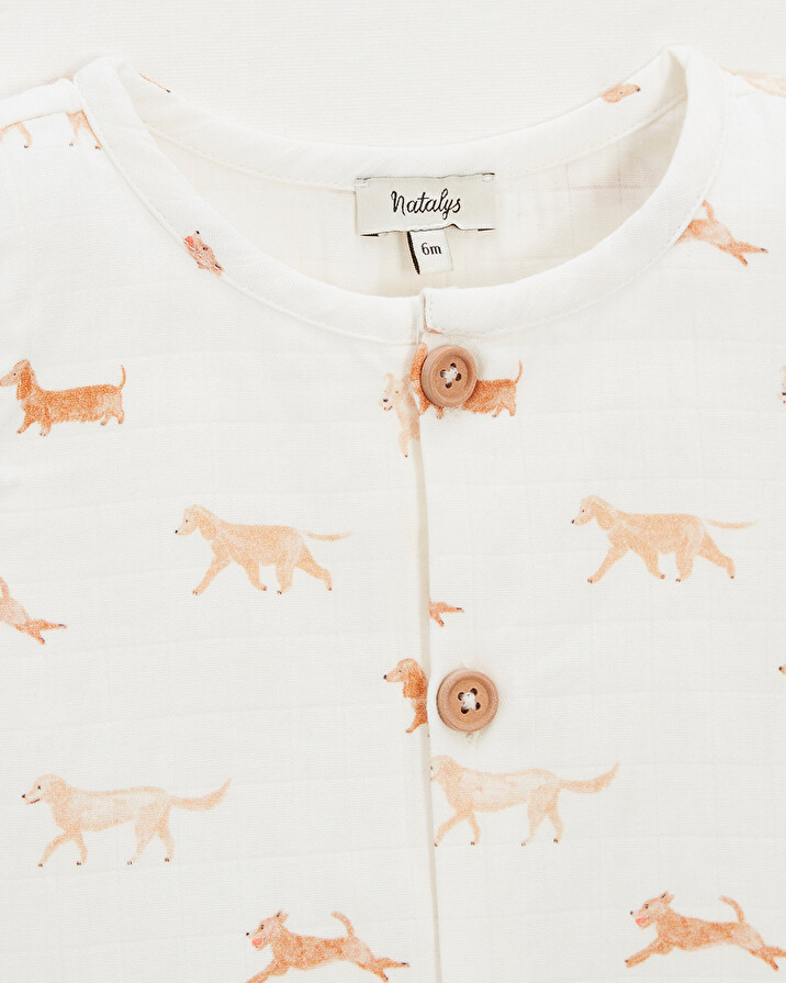 Sleeveless jumpsuit Dog print Natalys