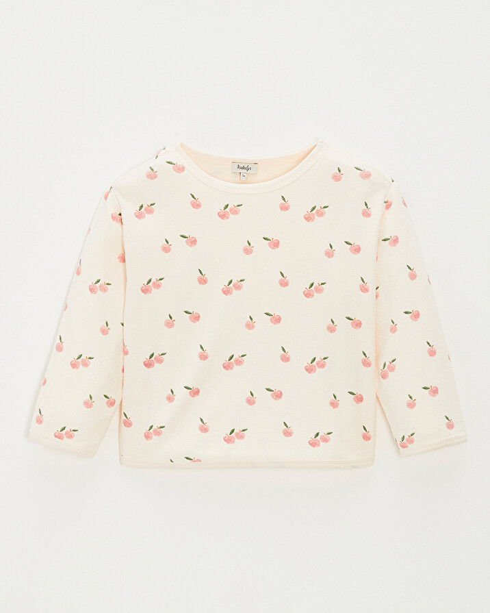 Kid's terrycloth sweatshirt Apple print Natalys
