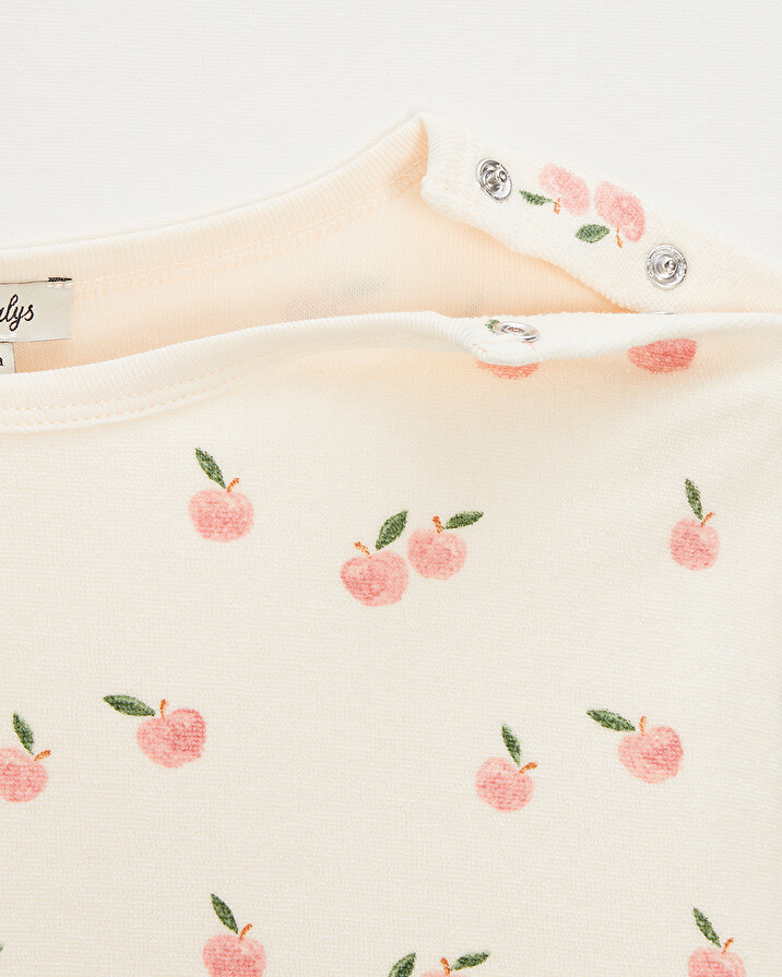 Kid's terrycloth sweatshirt Apple print Natalys