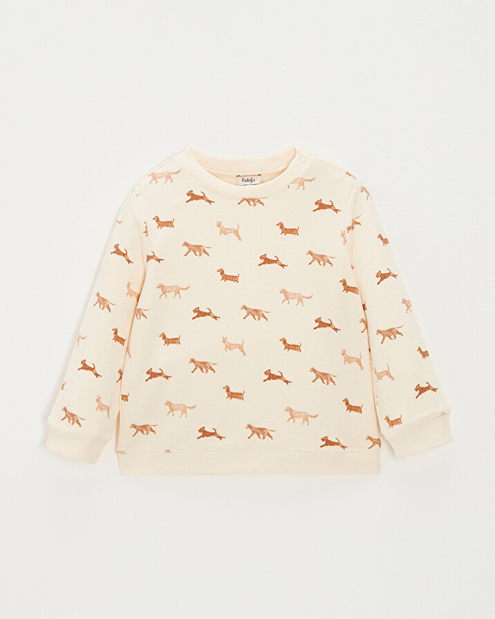 Terrycloth sweatshirt Dog print Natalys