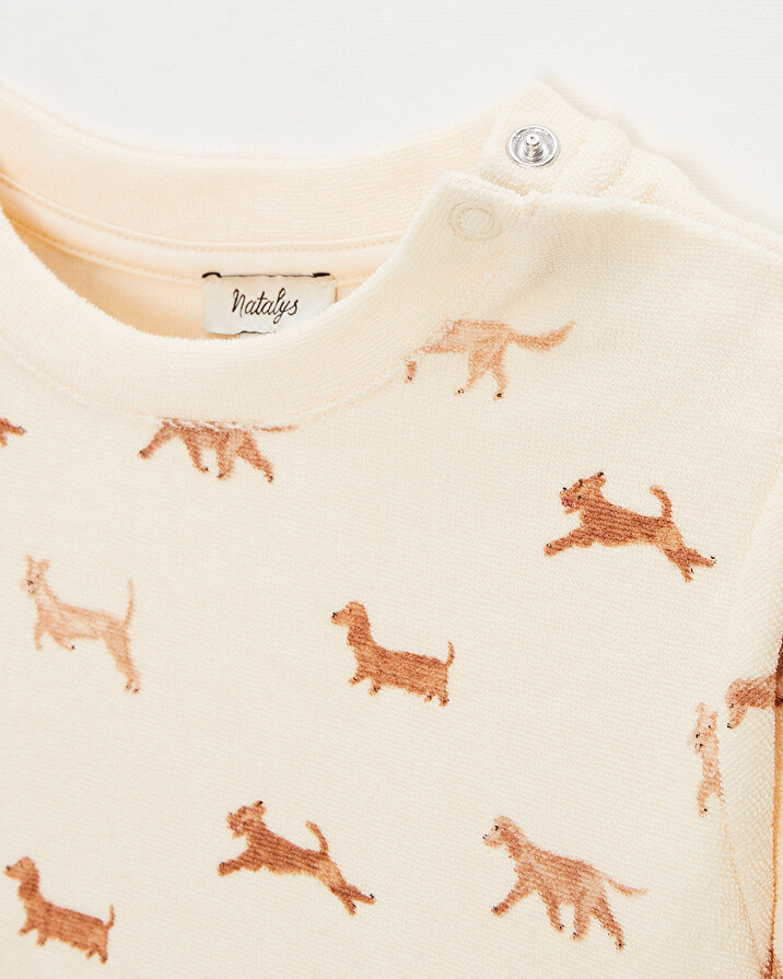 Terrycloth sweatshirt Dog print Natalys