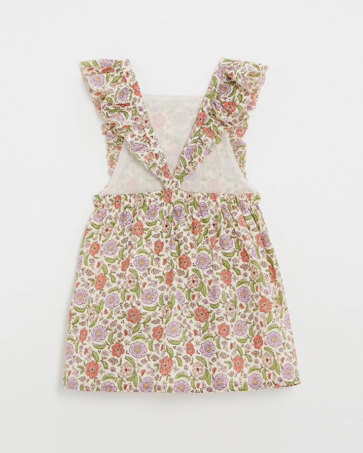 Kid's floral print dress Lurex stripes  Natalys