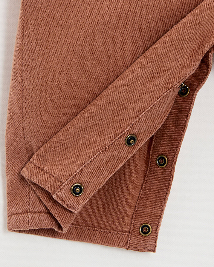 Long twill dungarees Rust colour  Natalys